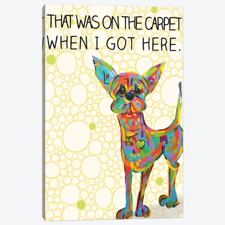 Not My Fault Canvas Print #FPW50} by Faux Paw Petique, By Debby Carman Canvas Art