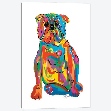Mr. Dog Canvas Print #FPW82} by Faux Paw Petique, By Debby Carman Canvas Art Print