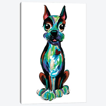 Terrier Canvas Print #FPW86} by Faux Paw Petique, By Debby Carman Canvas Artwork
