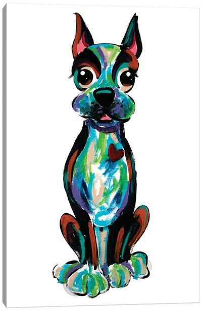 Terrier Canvas Art Print - Faux Paw Petique, By Debby Carman