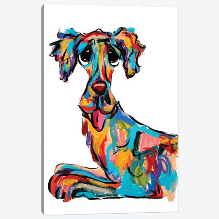 Tongue Out Canvas Print #FPW90} by Faux Paw Petique, By Debby Carman Canvas Art