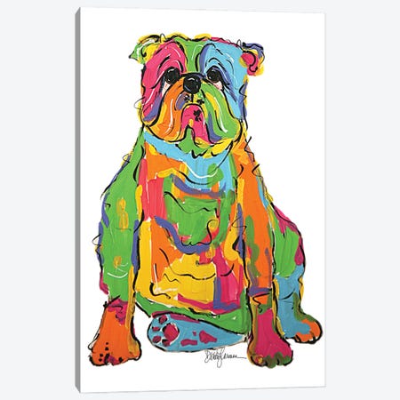Bully Rumples Canvas Print #FPW94} by Faux Paw Petique, By Debby Carman Art Print
