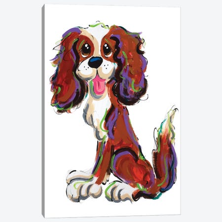 Sassy Cavalier Canvas Print #FPW97} by Faux Paw Petique, By Debby Carman Canvas Art Print