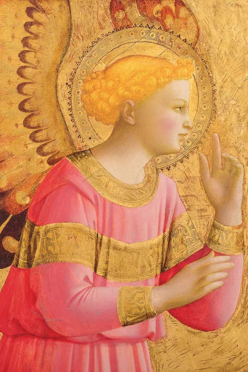 Annunciatory Angel, 1450-55 by Fra Angelico canvas print