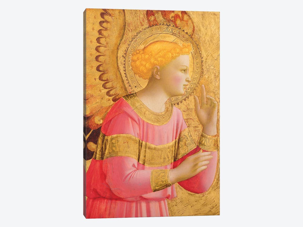 Annunciatory Angel, 1450-55 by Fra Angelico 1-piece Canvas Art Print