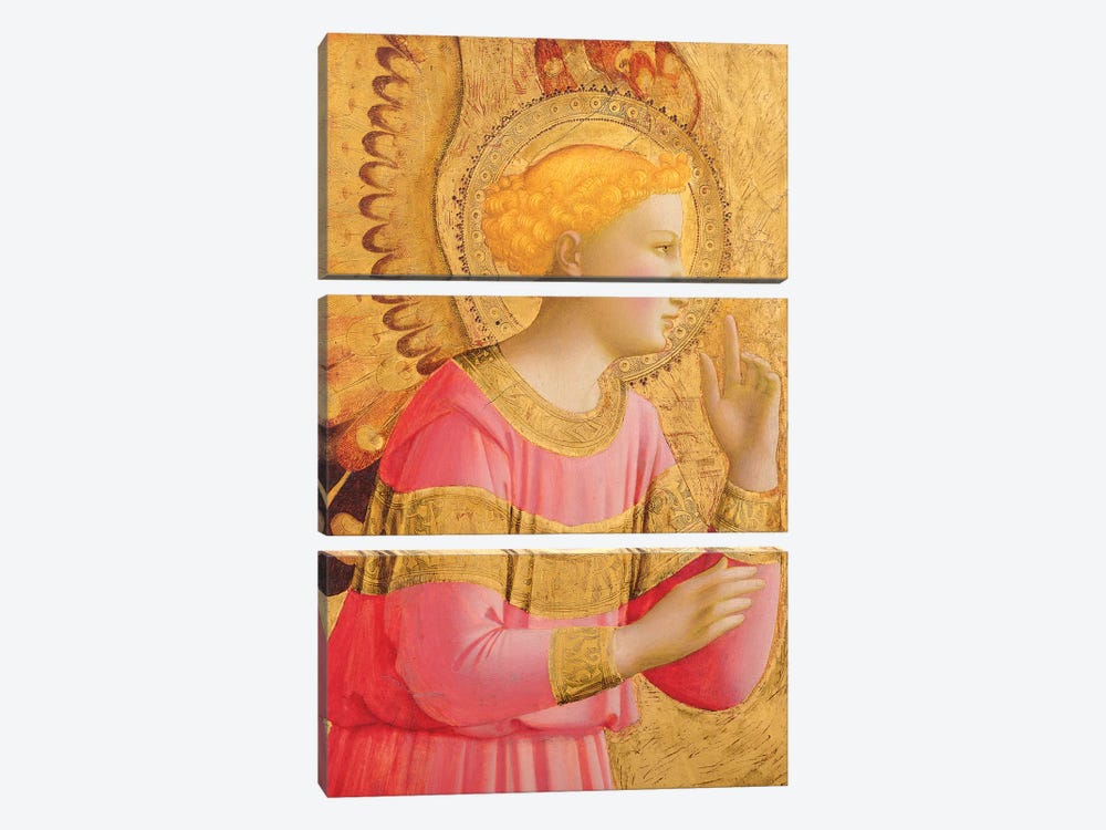 Annunciatory Angel, 1450-55 by Fra Angelico 3-piece Art Print
