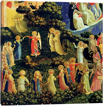 Deatil Of Paradise, The Last Judgement, c.1431 Canvas Art Print - Angel Art