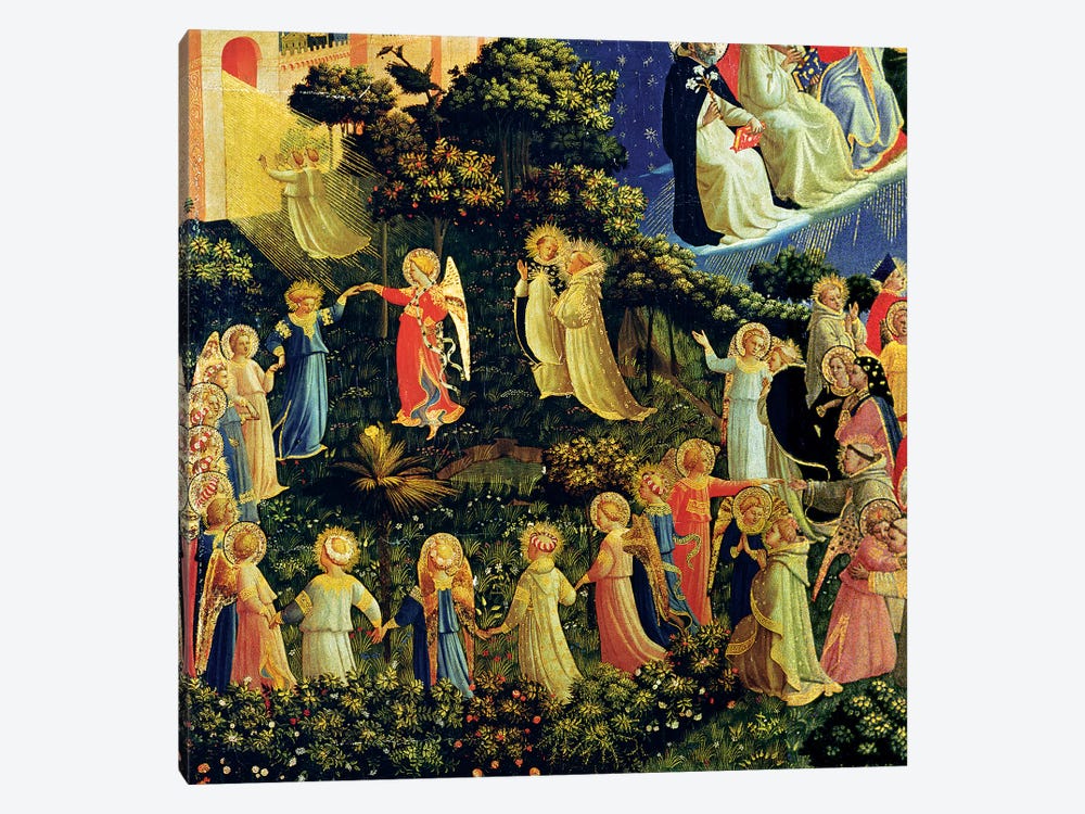 Deatil Of Paradise, The Last Judgement, c.1431 by Fra Angelico 1-piece Canvas Wall Art