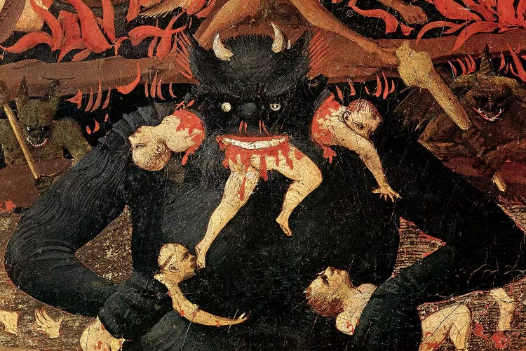 Detail Of Satan Devouring The Damned In Hell, The Last Judgement, c.1431