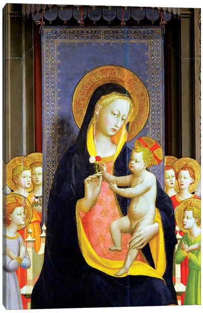 Detail Of Virgin And Child, Fiesole Altarpiece, c.1422 Canvas Art Print - Renaissance Art