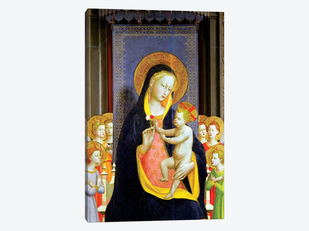 Detail Of Virgin And Child, Fiesole Altarpiece, c.1422 by Fra Angelico 1-piece Canvas Art Print