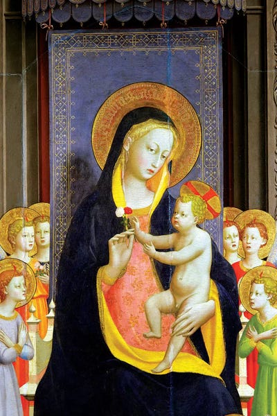 Renaissance: Detail Of Virgin And Child, Fiesole Altarpiece, c.1422 by Fra Angelico