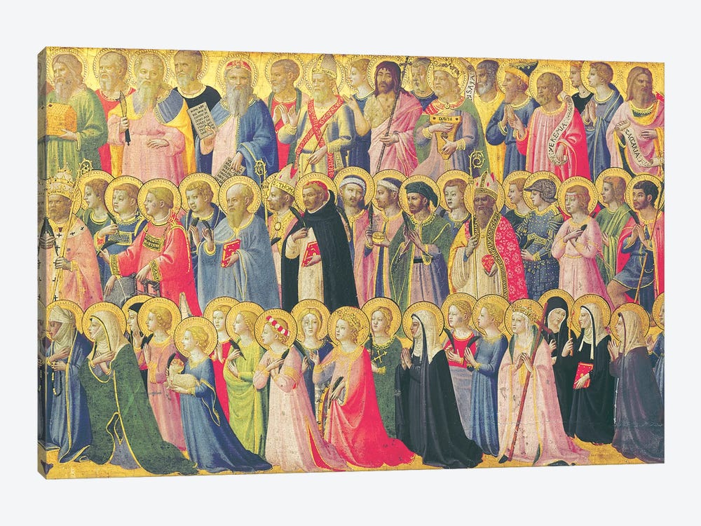 The Forerunners Of Christ With Saints And Martyrs, 1423-24 by Fra Angelico 1-piece Art Print