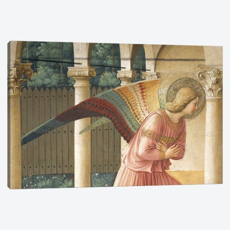 Detail Of Archangel Gabriel, The Annunciation, Convent of San Marco in Florence, 1437-45 Canvas Print #FRA19} by Fra Angelico Canvas Print
