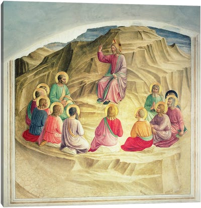 The Sermon on the Mount, 1442  Canvas Art Print - Fra Angelico