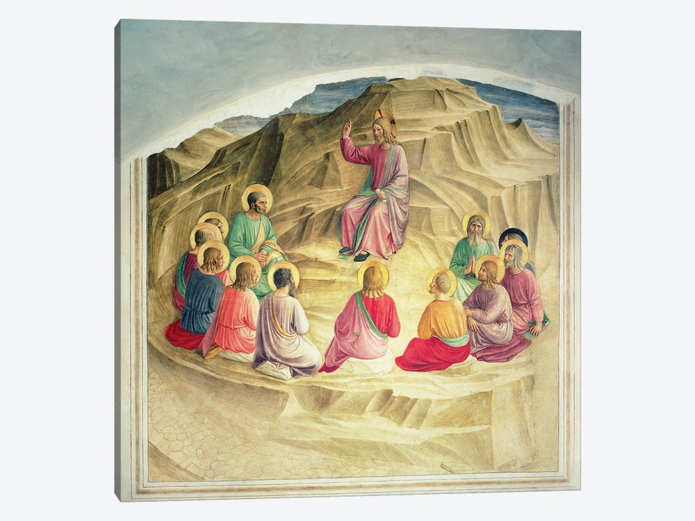 The Sermon on the Mount, 1442  by Fra Angelico 1-piece Canvas Art