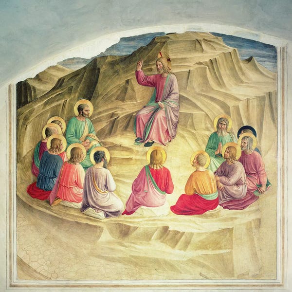Saints: The Sermon on the Mount, 1442  by Fra Angelico