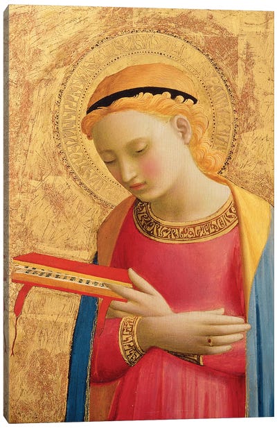 Virgin Annunciate, 1450-55   Canvas Art Print - Fra Angelico