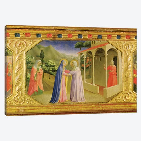 Visitation, from the predella of the Annunciation Alterpiece, c.1430-32  Canvas Print #FRA27} by Fra Angelico Art Print