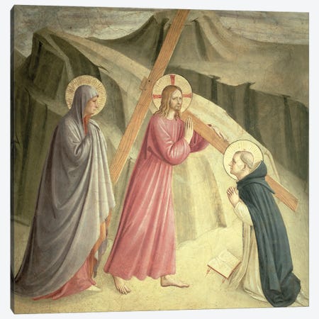 Christ Carrying The Cross, c.1438-45 Canvas Print #FRA28} by Fra Angelico Canvas Art