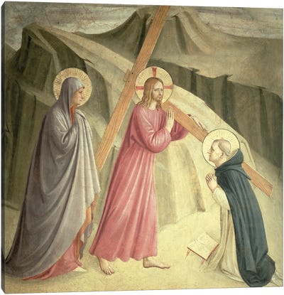 Christ Carrying The Cross, c.1438-45 Canvas Art Print - Fra Angelico