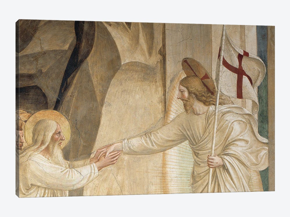 Detail Of Abraham And Jesus, The Descent Into Limbo, 1442 by Fra Angelico 1-piece Canvas Art