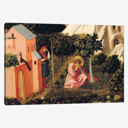 The Conversion Of St. Augustine (Musée Thomas-Henry) Canvas Print #FRA39} by Fra Angelico Art Print