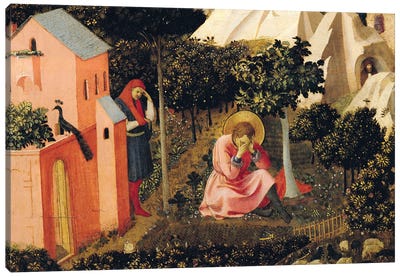 The Conversion Of St. Augustine (Musée Thomas-Henry) Canvas Art Print - Fra Angelico