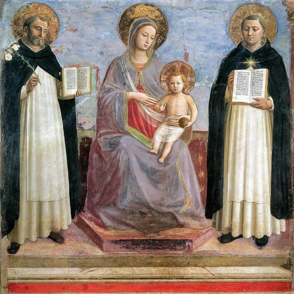 Renaissance: The Virgin And Child With St. Dominic And St. Thomas Aquinas, 1424-30 by Fra Angelico