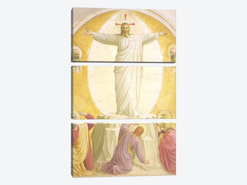 The Transfiguration, 1442 by Fra Angelico 3-piece Canvas Wall Art