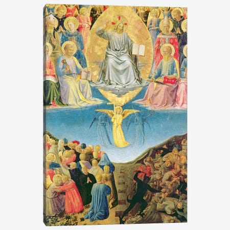 Detail Of Last Judgement, Palazzo Barberini Triptych Canvas Print #FRA9} by Fra Angelico Canvas Artwork