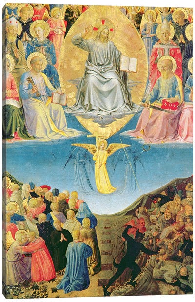 Detail Of Last Judgement, Palazzo Barberini Triptych Canvas Art Print - Fra Angelico