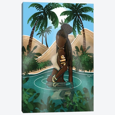 Oasis Goddess Canvas Print #FRC11} by Colored Afros Art Art Print