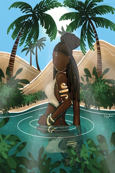 Tropical Décor: Oasis Goddess by NydiaDraws