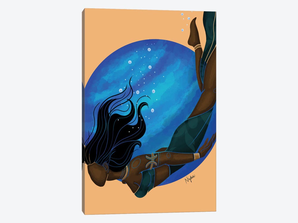 Pisces by NydiaDraws 1-piece Canvas Print