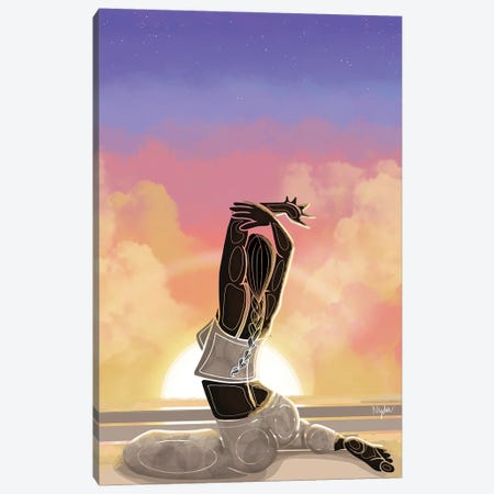 Rise & Shine Canvas Print #FRC14} by Colored Afros Art Canvas Wall Art