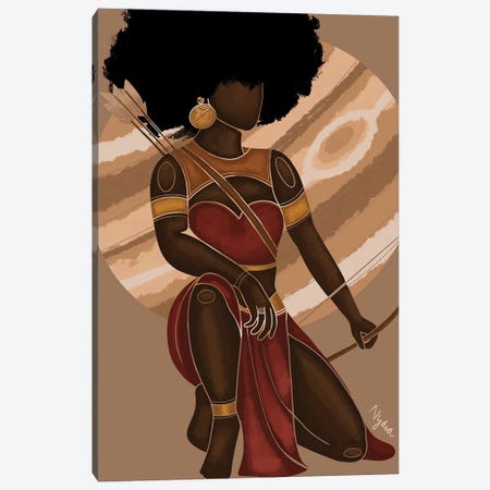 Sagittarius Canvas Print #FRC15} by Colored Afros Art Canvas Art