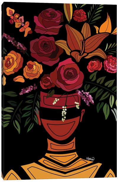 Sunset Flowers Canvas Art Print - NydiaDraws