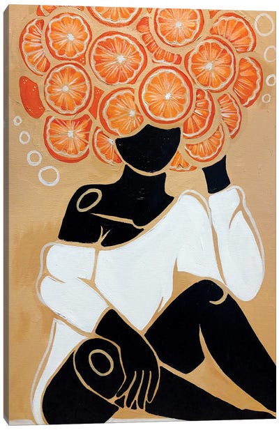 Tangerine Canvas Art Print - Fruit Art