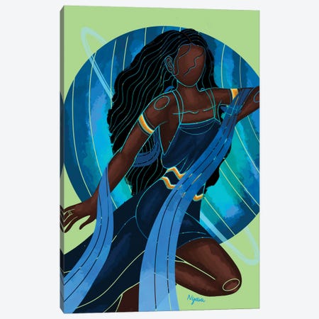 Aquarius Canvas Print #FRC1} by Colored Afros Art Canvas Artwork