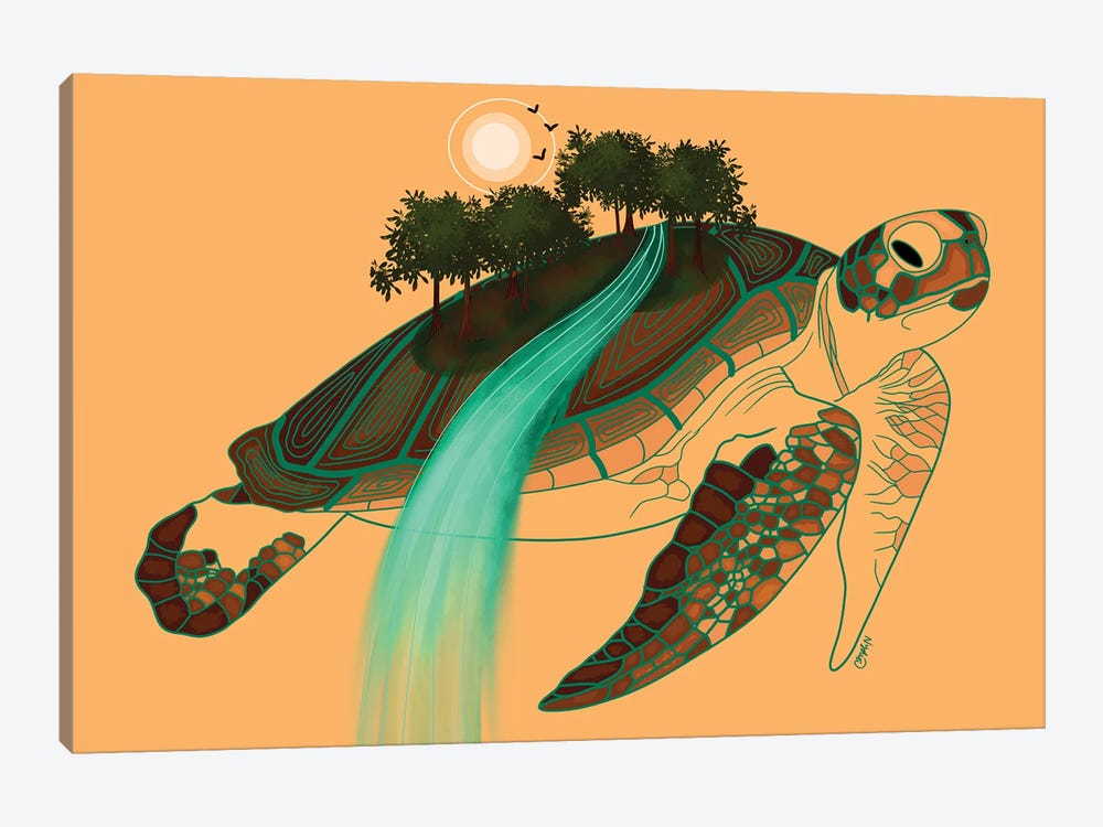 Turtle Island by NydiaDraws 1-piece Art Print