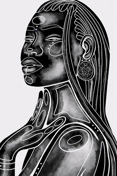 Black & White Decorative Art: Genesis by NydiaDraws