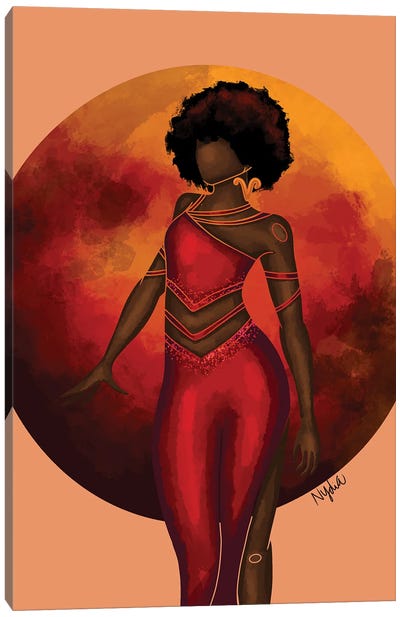 Aries Canvas Art Print - Colored Afros Art