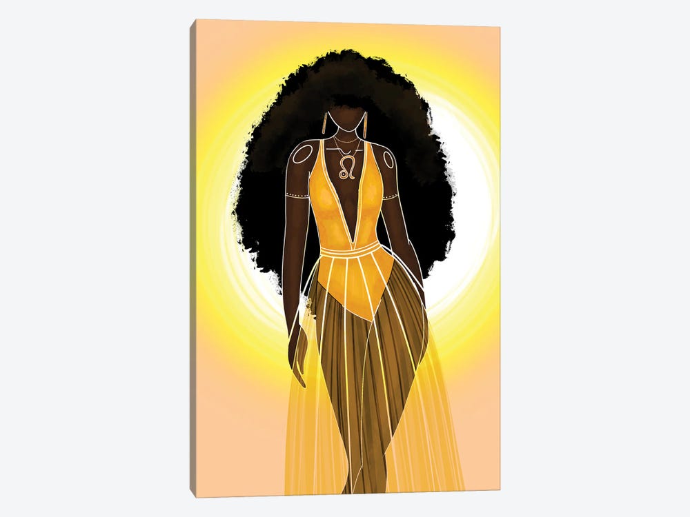 Leo by Colored Afros Art 1-piece Canvas Art Print