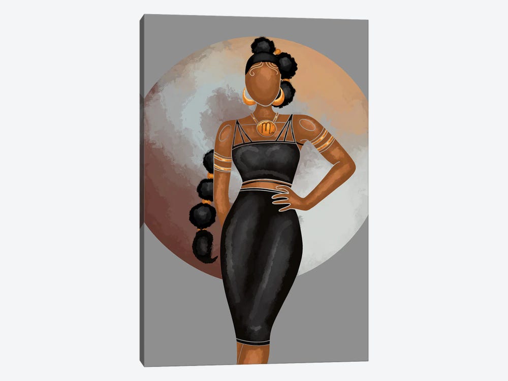 Scorpio by Colored Afros Art 1-piece Canvas Art Print