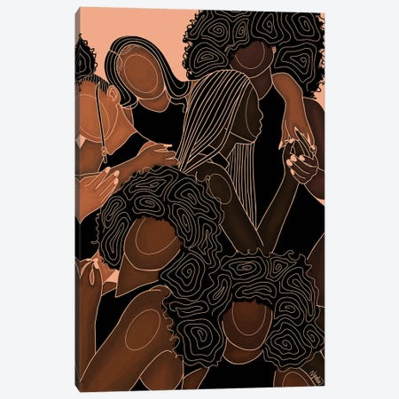 Melanin Sistas Canvas Print #FRC33} by Colored Afros Art Art Print