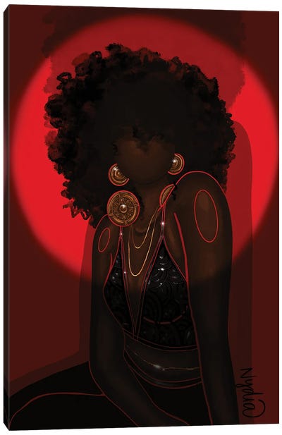 Spotlight Canvas Art Print - Colored Afros Art