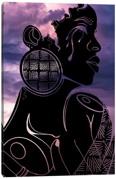 Release Canvas Art Print - Colored Afros Art