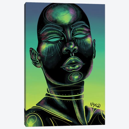Holographic Canvas Print #FRC46} by Colored Afros Art Art Print
