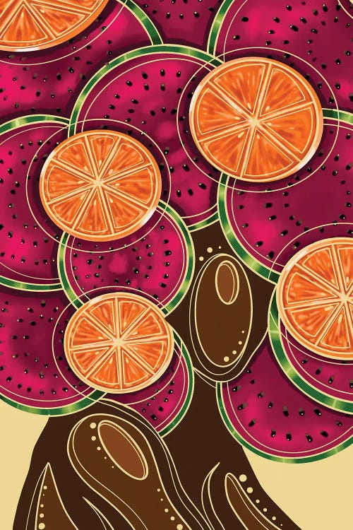 Fruity Fro by NydiaDraws wall art